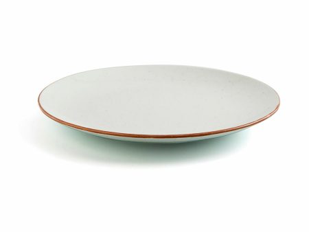 Flat plate Ariane Terra Ceramic Beige (Ø 31 cm) (6 Units) Fashion