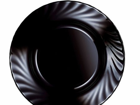 Deep Plate Luminarc Trianon Black Glass (ø 22,5 cm) (24 Units) For Discount