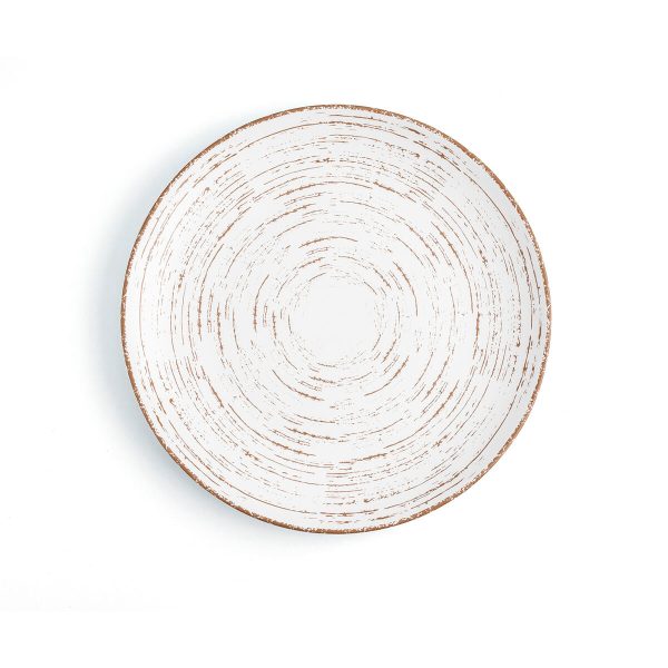 Flat plate Ariane Tornado Ceramic Bicoloured (Ø 27 cm) (6 Units) Discount