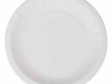 Plate set Algon Disposable Cardboard White 25 Pieces 20 cm (36 Units) Supply