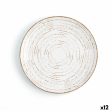 Flat Plate Ariane Tornado White Bicoloured Ceramic Ø 21 cm (12 Units) on Sale