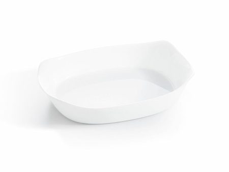 Serving Platter Luminarc Smart Cuisine Rectangular White Glass 30 x 22 cm (6 Units) Discount