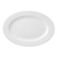 Flat plate Ariane Prime Oval Ceramic White (38 x 25 cm) (6 Units) Discount