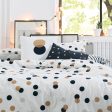 Cushion cover HappyFriday Blanc Golden dots Multicolour 2 Pieces Fashion