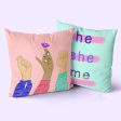 Cushion cover HappyFriday Aware Me Multicolour 50 x 50 cm 2 Pieces Cheap