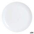 Flat plate Luminarc Diwali White Glass (25 cm) (24 Units) Online Sale