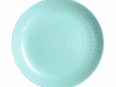 Flat plate Luminarc Pampille Turquoise Glass (25 cm) (24 Units) For Cheap