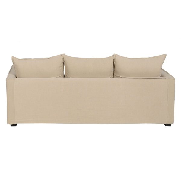 3-Seater Sofa Beige 220 x 95 x 90 cm Online Hot Sale