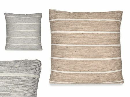 Cushion Stripes Brown Grey 45 x 12 x 45 cm (12 Units) For Sale