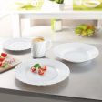 Serving Platter Luminarc Trianon White Glass (Ø 35 cm) (6 Units) Online Sale