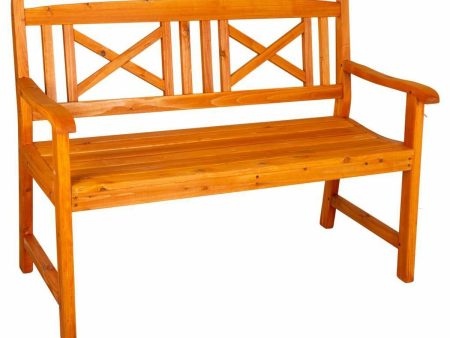 Bench Alexandra House Living Orange Fir wood 65 x 68 x 120 cm Online Hot Sale