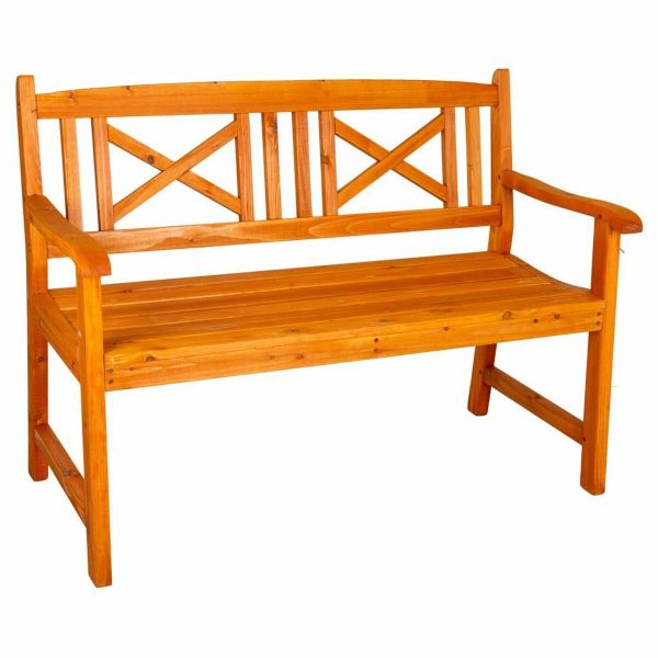 Bench Alexandra House Living Orange Fir wood 65 x 68 x 120 cm Online Hot Sale