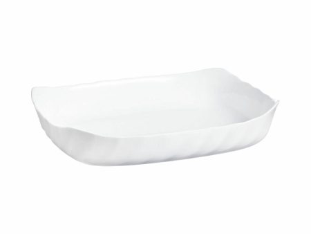 Serving Platter Luminarc Smart Cuisine Rectangular White Glass 33 x 27 cm (6 Units) Hot on Sale