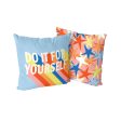 Cushion cover HappyFriday Aware Do it  Multicolour 50 x 50 cm 2 Pieces For Cheap