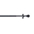 Net curtain rod Stor Planet Cintacor Sphere 50-75 cm Black Metal For Discount