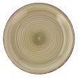 Flat plate Quid Vita Natura Ceramic Green Ø 27 cm (12 Units) Sale