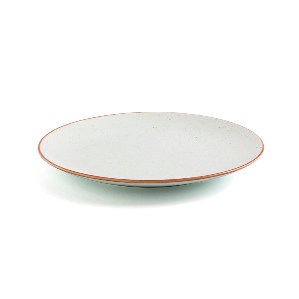 Flat plate Ariane Terra Ceramic Beige (24 cm) (6 Units) For Sale