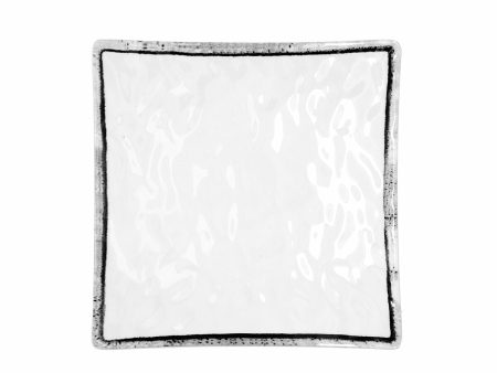 Flat Plate Quid Select Filo White Black Plastic Squared 19 x 19 x 4,5 cm (12 Units) Fashion