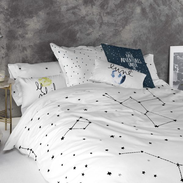 Pillowcase HappyFriday Blanc Constellation Multicolour 50 x 75 cm (2 Units) Discount