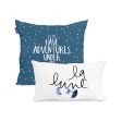 Cushion cover HappyFriday Blanc Constellation Multicolour 2 Pieces on Sale