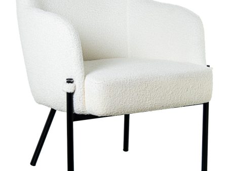 Armchair Alexandra House Living White 44 x 81 x 73 cm For Sale