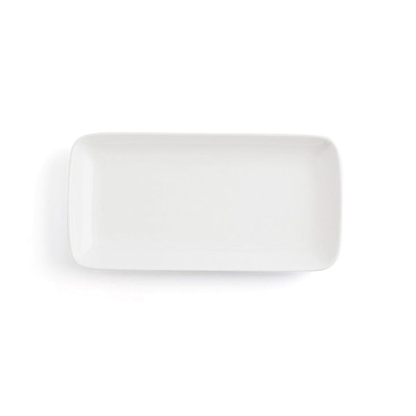 Serving Platter Ariane Vital Coupe Rectangular Ceramic White (28 x 14 cm) (6 Units) Sale