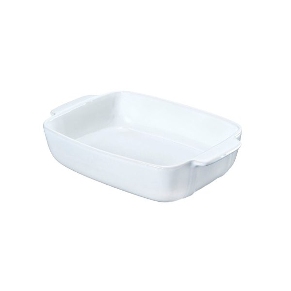 Serving Platter Pyrex Signature White Ceramic Rectangular 25 x 19 x 7 cm (6 Units) Online now