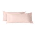 Pillowcase HappyFriday BASIC Light Pink 45 x 110 cm (2 Units) Online Sale