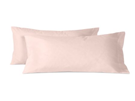 Pillowcase HappyFriday BASIC Light Pink 45 x 110 cm (2 Units) Online Sale