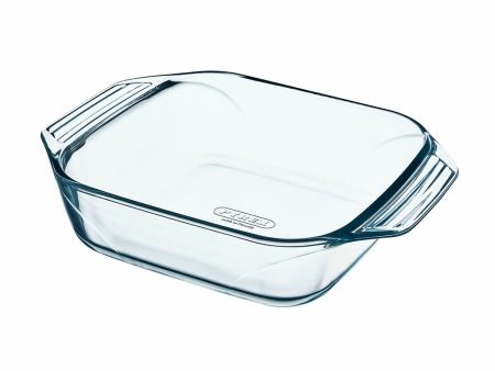 Serving Platter Pyrex Irresistible Squared Transparent Glass 6 Units 29,2 x 22,7 x 6,8 cm Discount