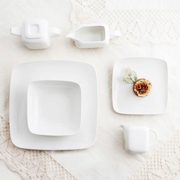 Dessert dish Ariane Vita Squared Ceramic White (20 x 17 cm) (12 Units) Online