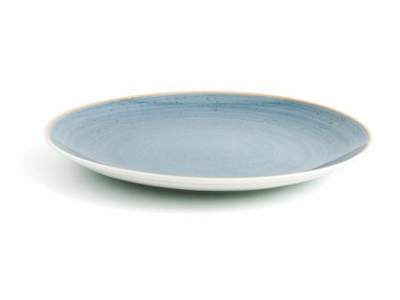 Flat plate Ariane Terra Ceramic Blue (Ø 31 cm) (6 Units) Sale