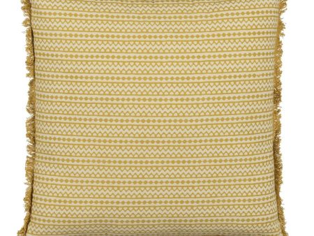 Cushion Cotton Beige Mustard 50 x 50 cm For Cheap