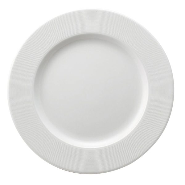 Flat plate Ariane Orba Ceramic White (Ø 27 cm) (12 Units) on Sale