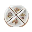 Appetizer Set DKD Home Decor 21,5 x 21,5 x 1 cm Natural Red Multicolour Stoneware Cottage Houses Online now