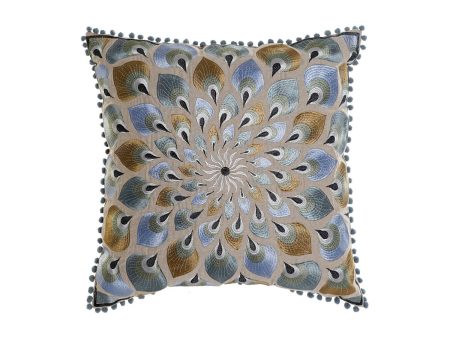 Cushion DKD Home Decor Beige Blue (60 x 20 x 60 cm) on Sale