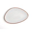 Flat plate Ariane Terra Triangular Ceramic Beige (Ø 29 cm) (6 Units) Discount