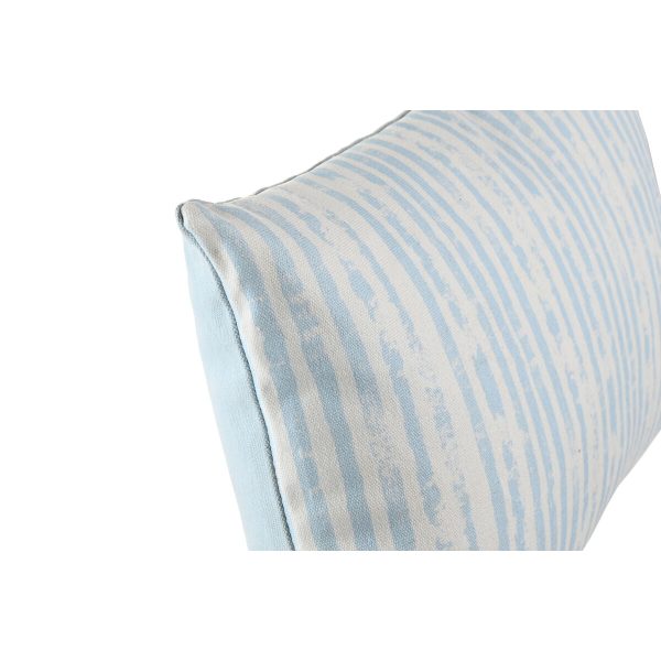 Cushion DKD Home Decor 50 x 15 x 30 cm Stripes Blue White Mediterranean Fashion