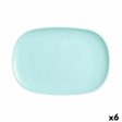 Serving Platter Luminarc Sweet Line Turquoise Glass 35 x 24 cm (6 Units) Discount