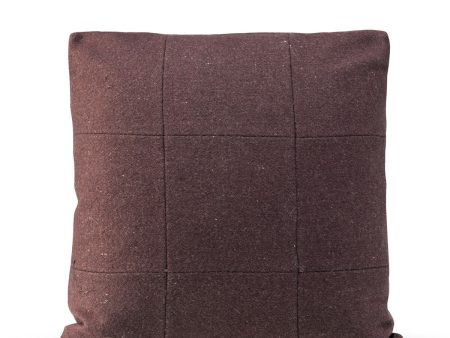 Cushion cover HappyFriday HF Living Square Felt Burgundy 50 x 50 cm For Discount