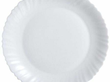 Serving Platter Luminarc Feston White Glass (Ø 30 cm) (6 Units) on Sale