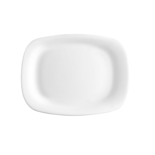 Serving Platter Bormioli Rocco Parma Rectangular White Glass (18 x 21 cm) (24 Units) on Sale