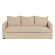 3-Seater Sofa Beige 220 x 95 x 90 cm Online Hot Sale