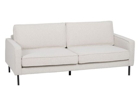 3-Seater Sofa 213 x 87 x 90 cm White Metal For Sale