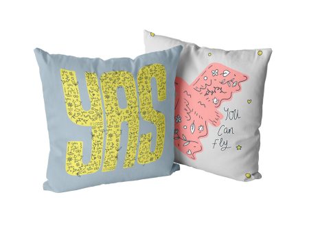 Cushion cover HappyFriday Aware Yas Multicolour 50 x 50 cm 2 Pieces Online now