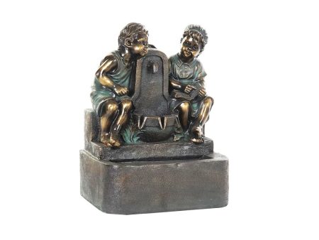 Garden fountain DKD Home Decor Bronze Resin Boys (47 cm) Cheap