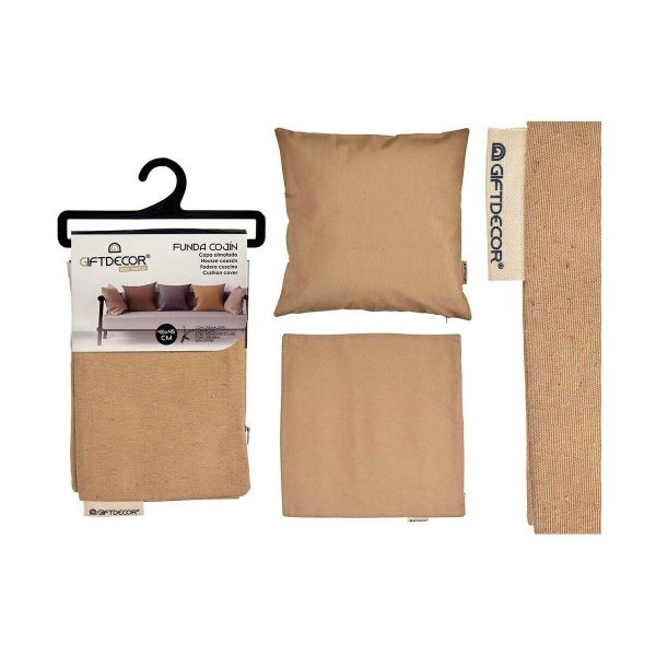 Cushion cover Beige (45 x 0,5 x 45 cm) (12 Units) Fashion