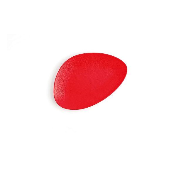 Flat plate Ariane Antracita Triangular Ceramic Red (Ø 21 cm) (12 Units) Online Hot Sale