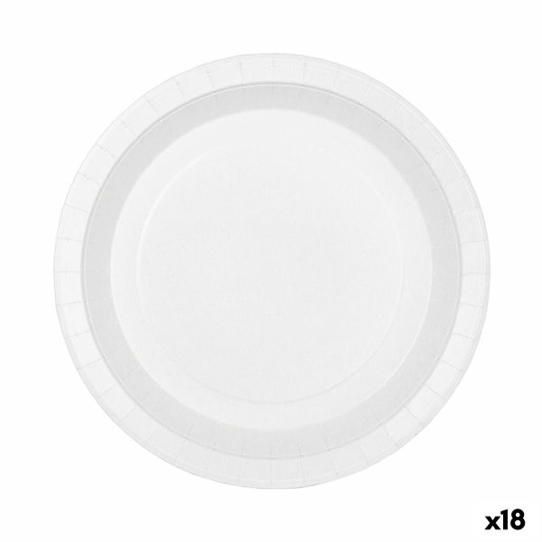 Plate set Algon Disposable Cardboard White 20 Pieces 17 cm (18 Units) Online