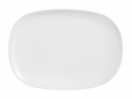 Serving Platter Luminarc Sweet Line Rectangular White Glass 35 x 24 cm (6 Units) Online now